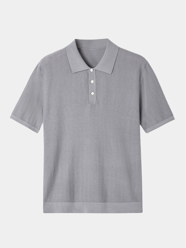 FEDERICO™ | Polo in maglia con motivo a chevron