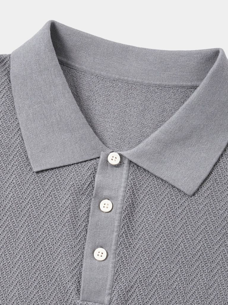 FEDERICO™ | Polo in maglia con motivo a chevron