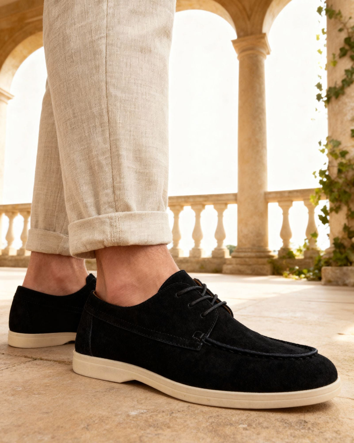 FEDERICO™ | Scarpe stringate in camoscio