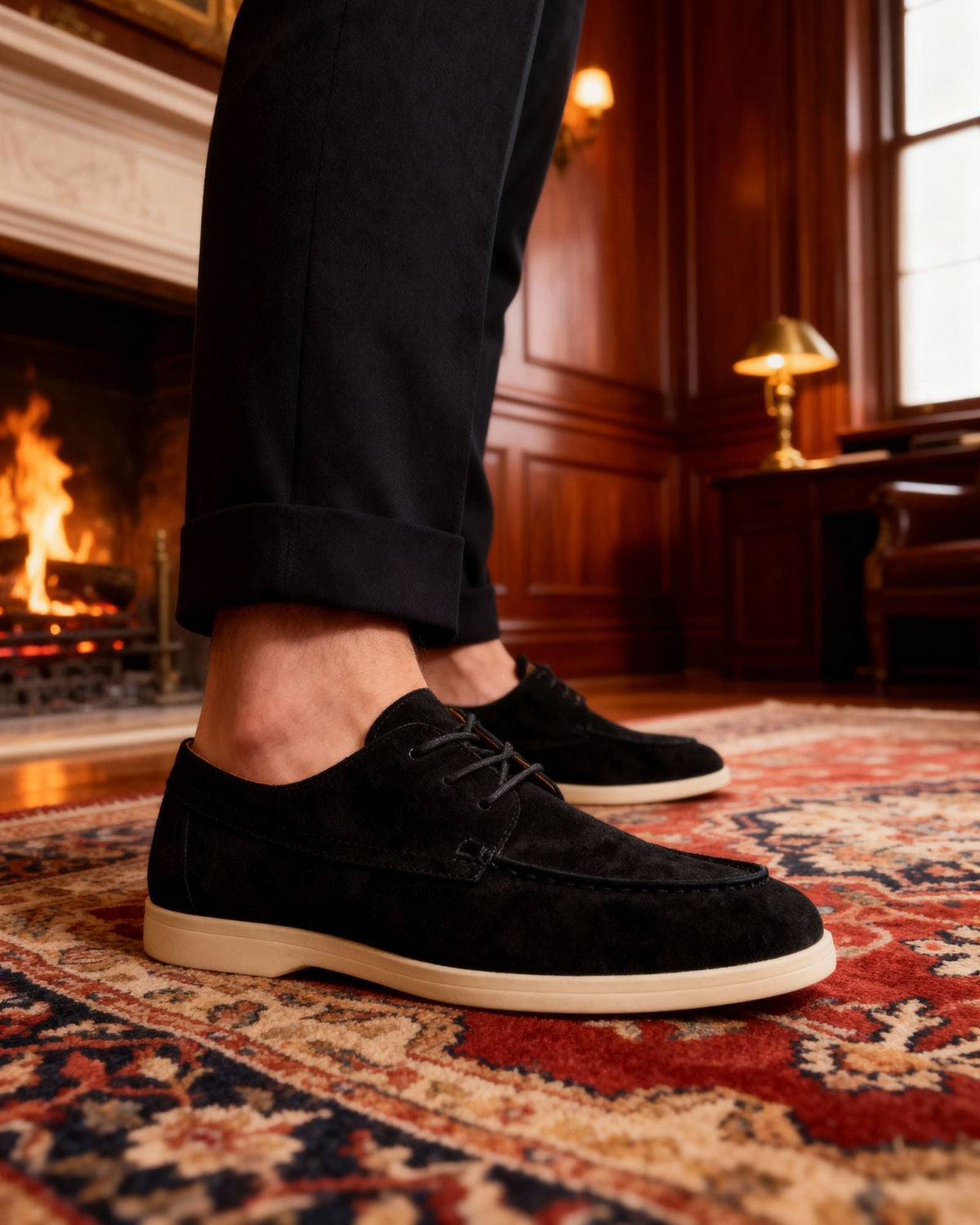 FEDERICO™ | Scarpe stringate in camoscio