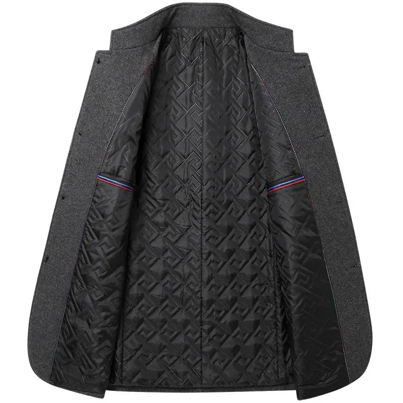 FEDERICO™ | Cappotto lungo in lana al tatto per uomo