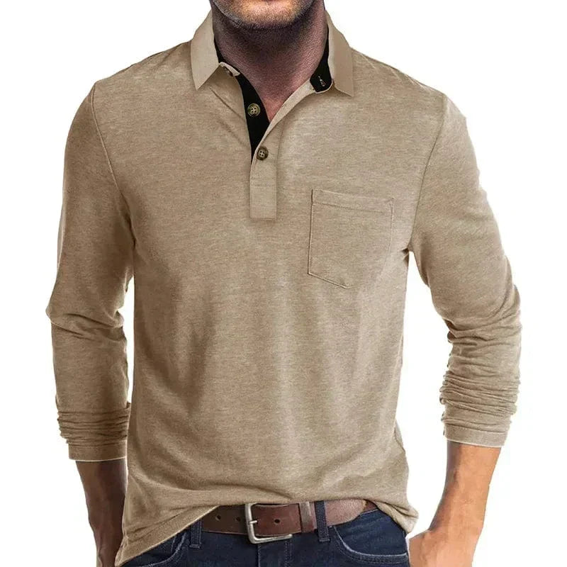 FEDERICO™ | Polo a maniche lunghe con tasca