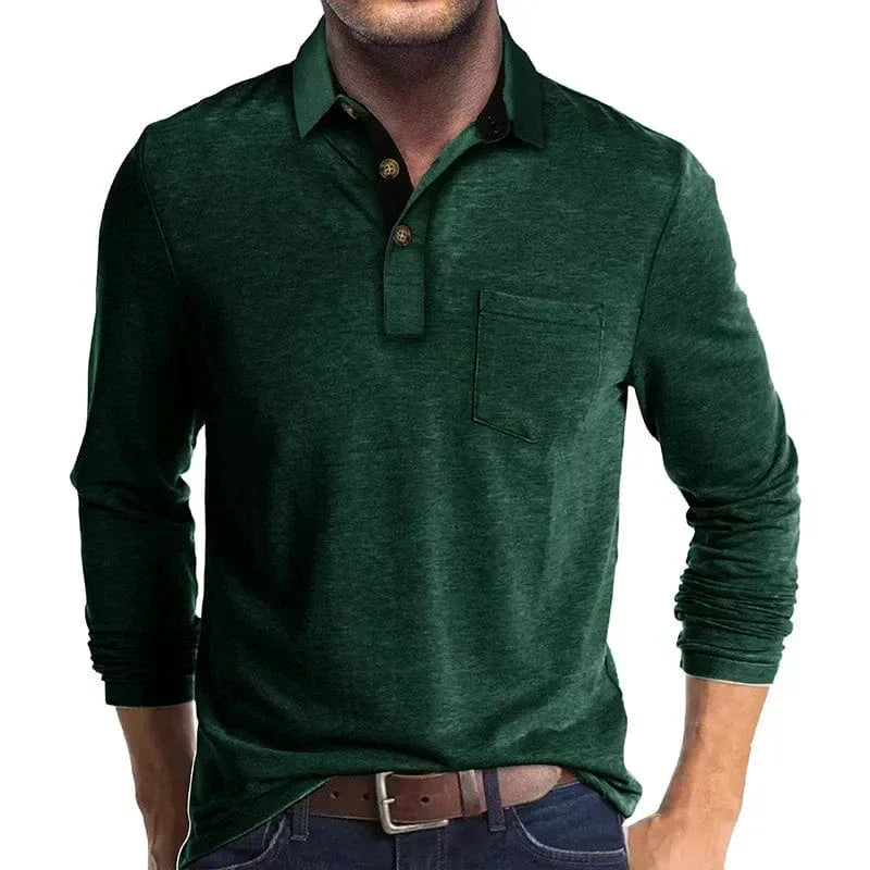 FEDERICO™ | Polo a maniche lunghe con tasca