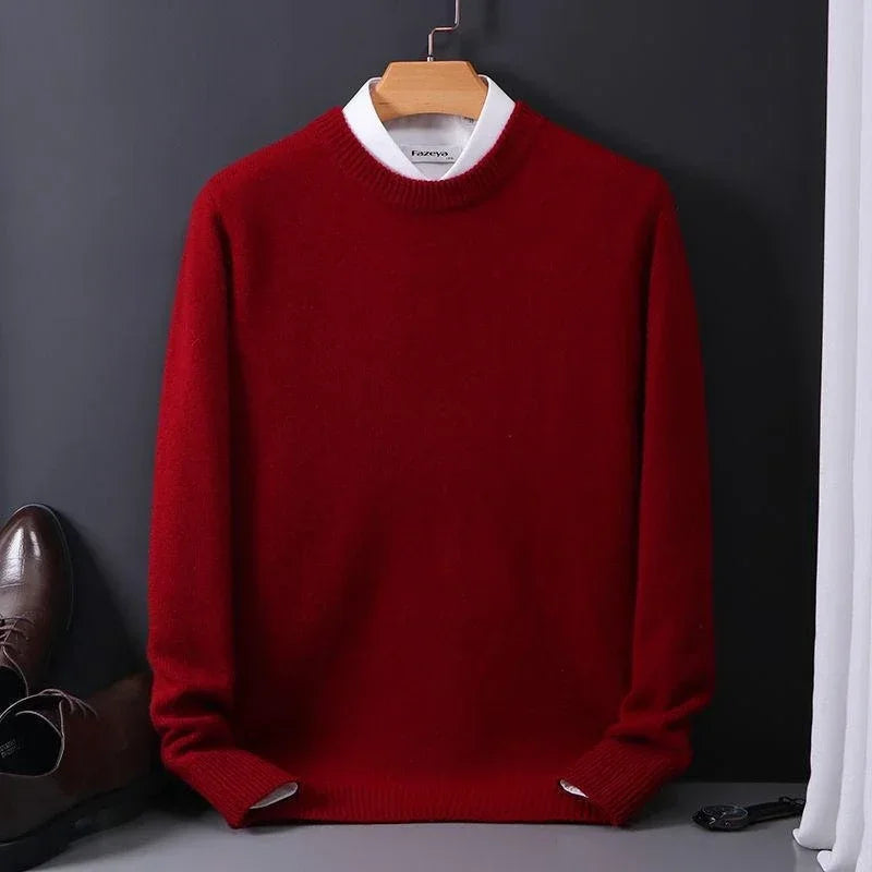 FEDERICO™ | Maglione cashmere uomo girocollo – maglia a trama fine
