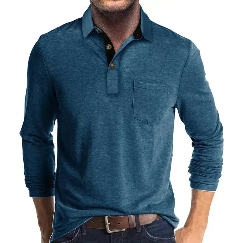 FEDERICO™ | Polo a maniche lunghe con tasca