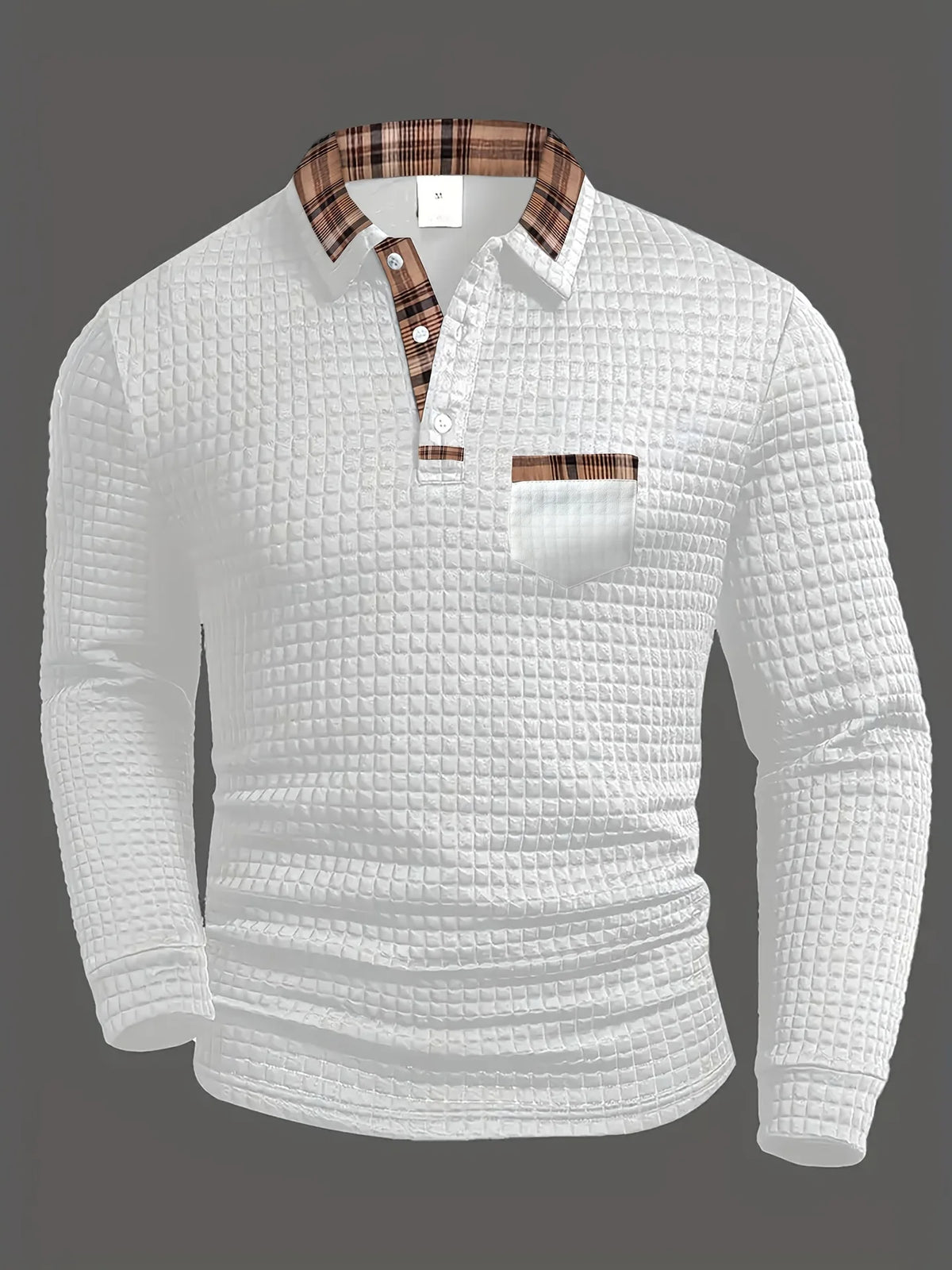 FEDERICO™ | Polo a maniche lunghe a quadri fini