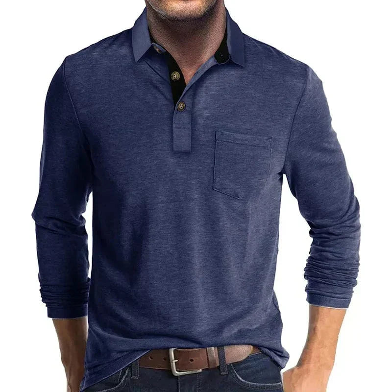 FEDERICO™ | Polo a maniche lunghe con tasca