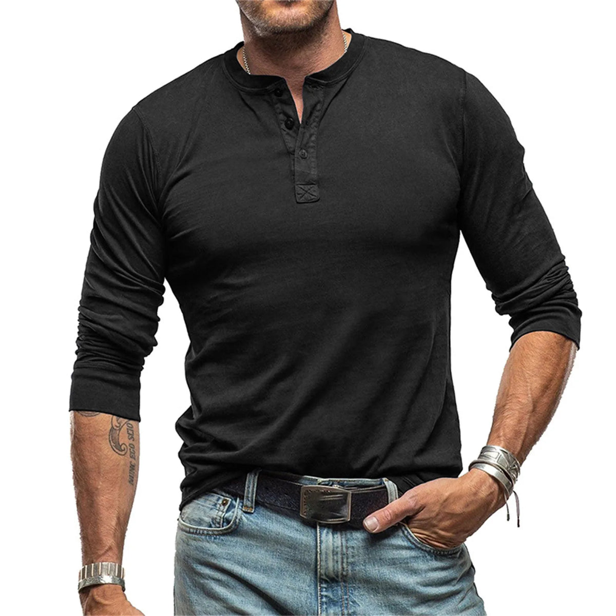 FEDERICO™ | Maglietta Henley slim fit