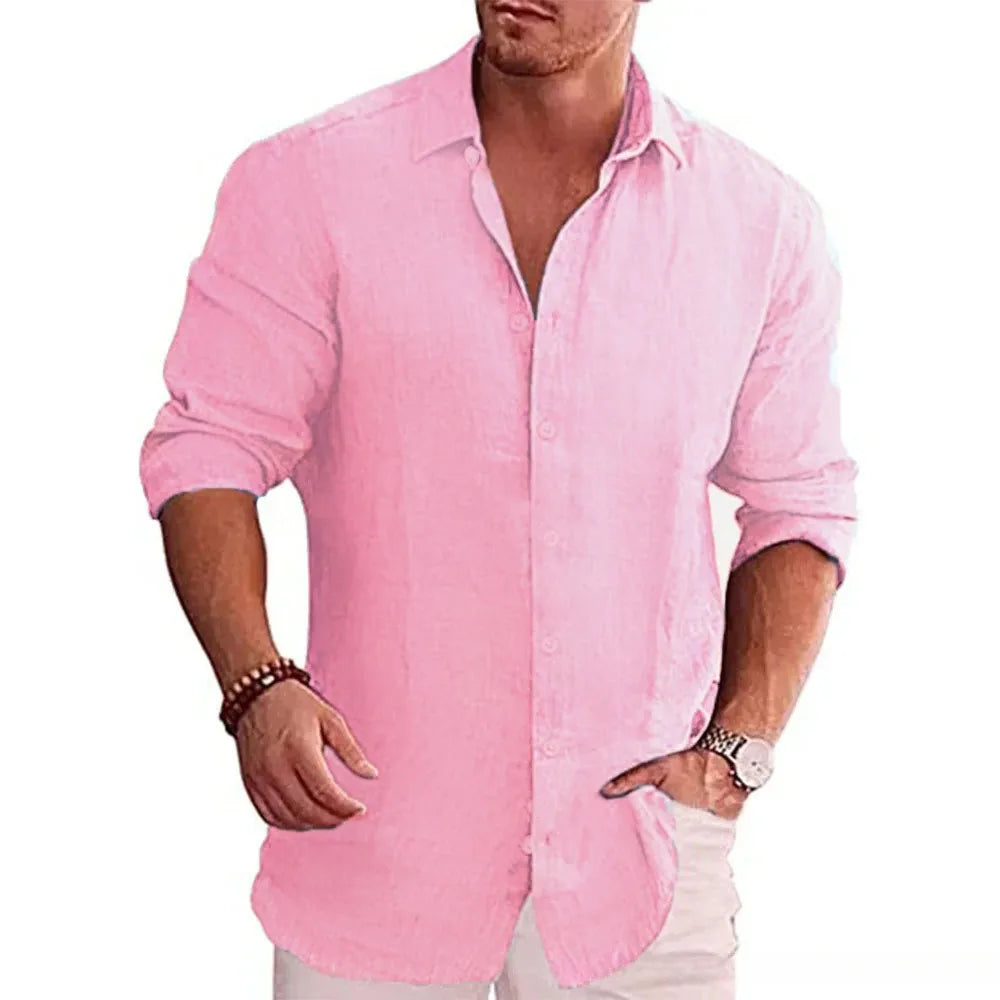 FEDERICO™ | Camicia a maniche lunghe in cotone e lino