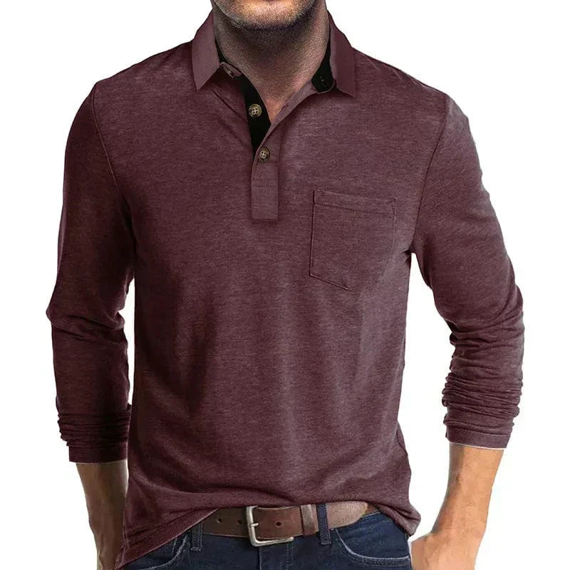 FEDERICO™ | Polo a maniche lunghe con tasca
