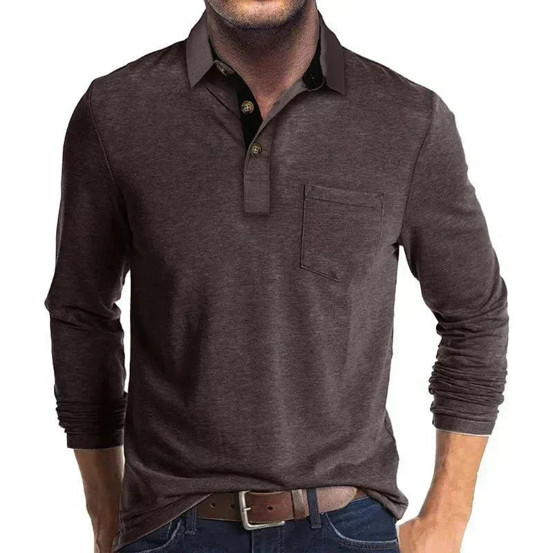 FEDERICO™ | Polo a maniche lunghe con tasca