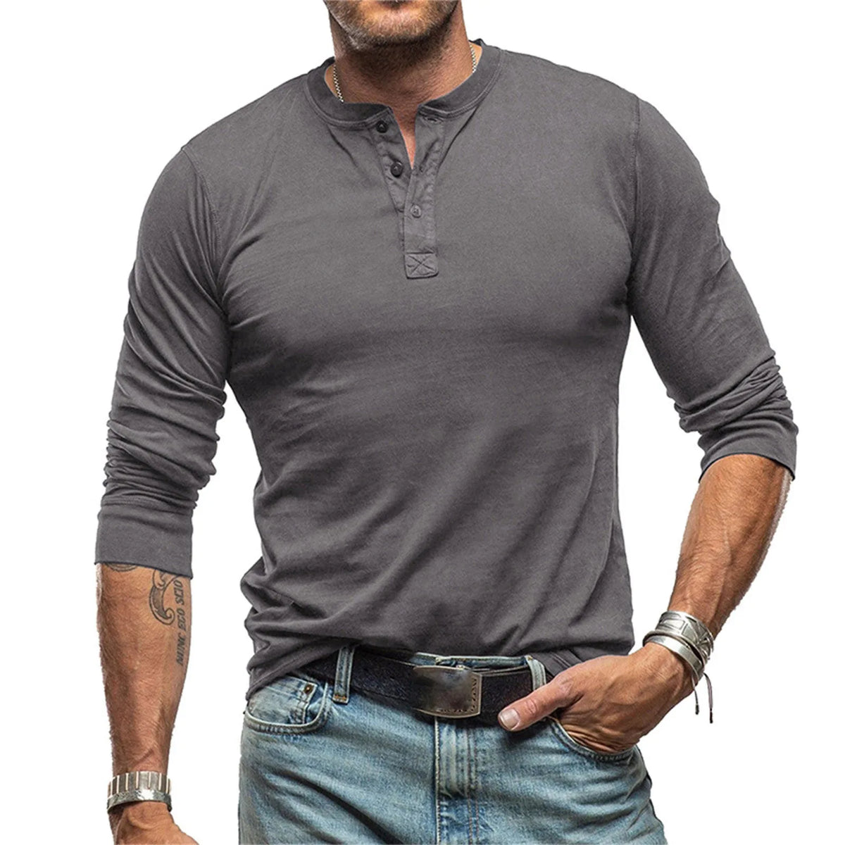FEDERICO™ | Maglietta Henley slim fit