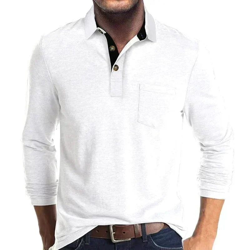 FEDERICO™ | Polo a maniche lunghe con tasca