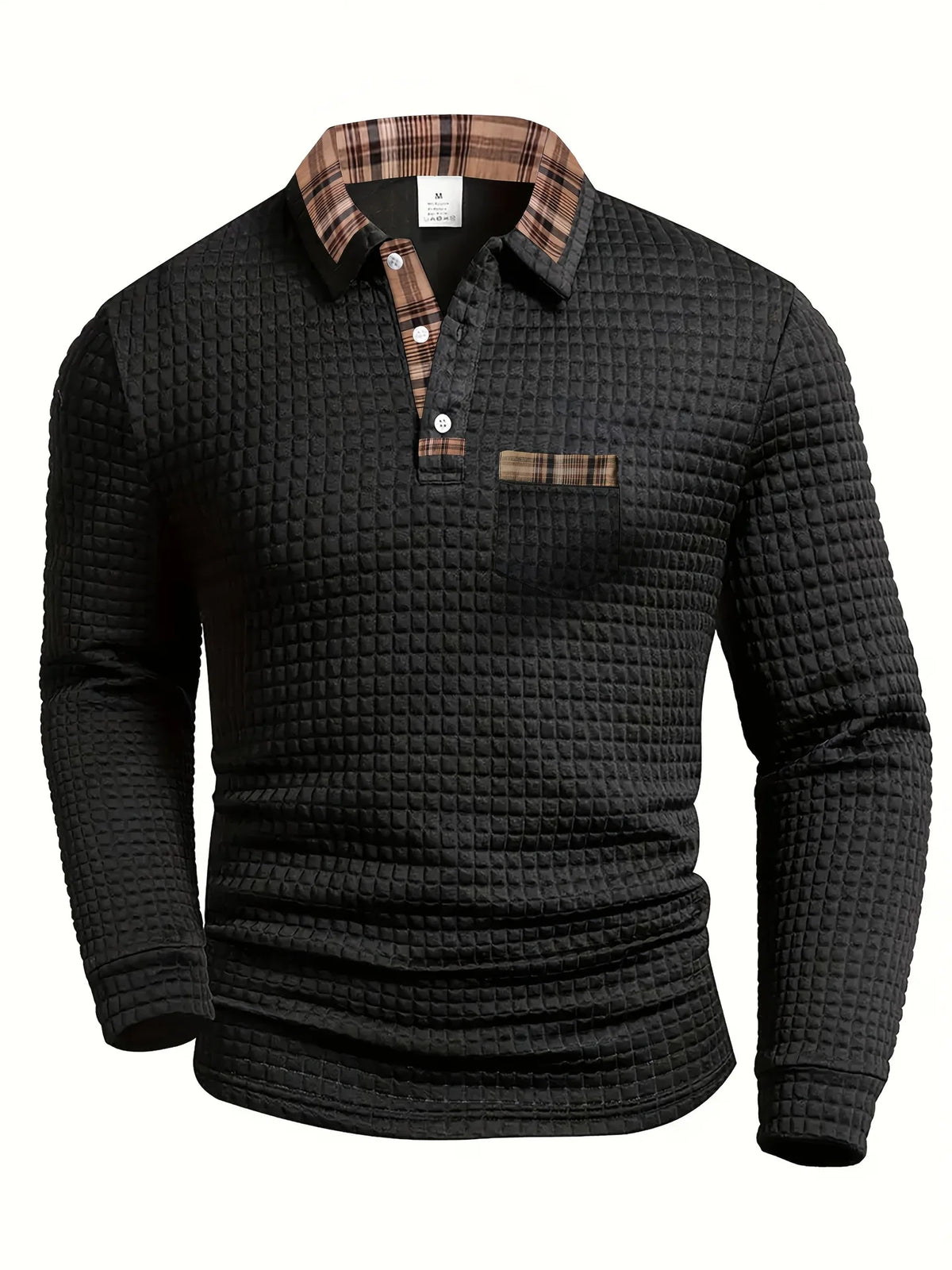 FEDERICO™ | Polo a maniche lunghe a quadri fini