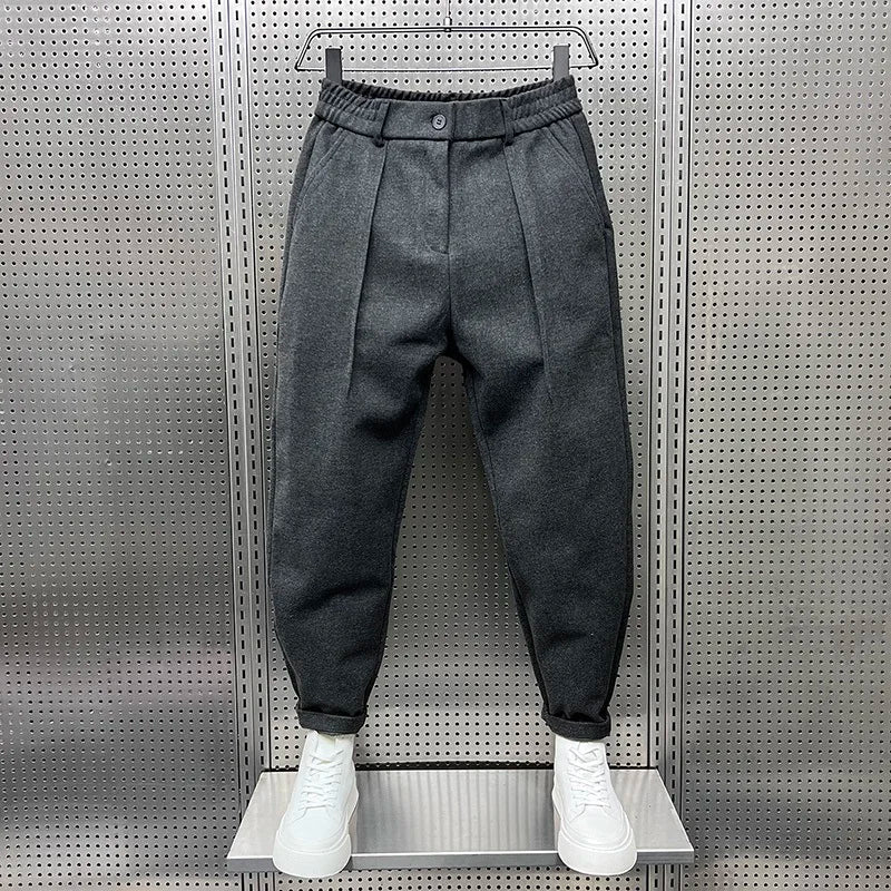 FEDERICO™ | Pantaloni uomo affusolati – tessuto testurizzato