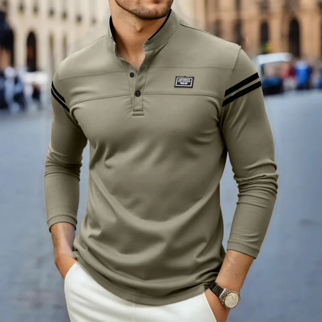 FEDERICO™ | Maglietta Henley a maniche lunghe