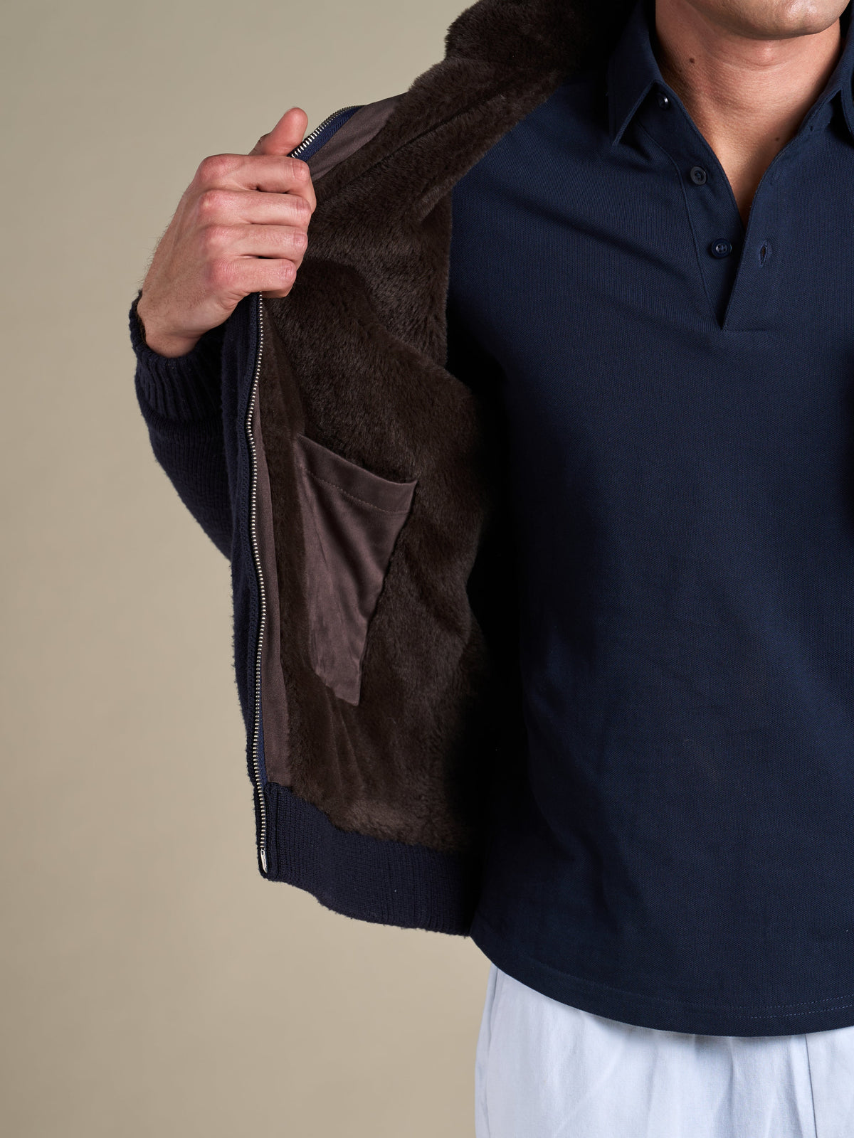 FEDERICO™ | Cardigan uomo invernale in misto lana – fodera in pelliccia
