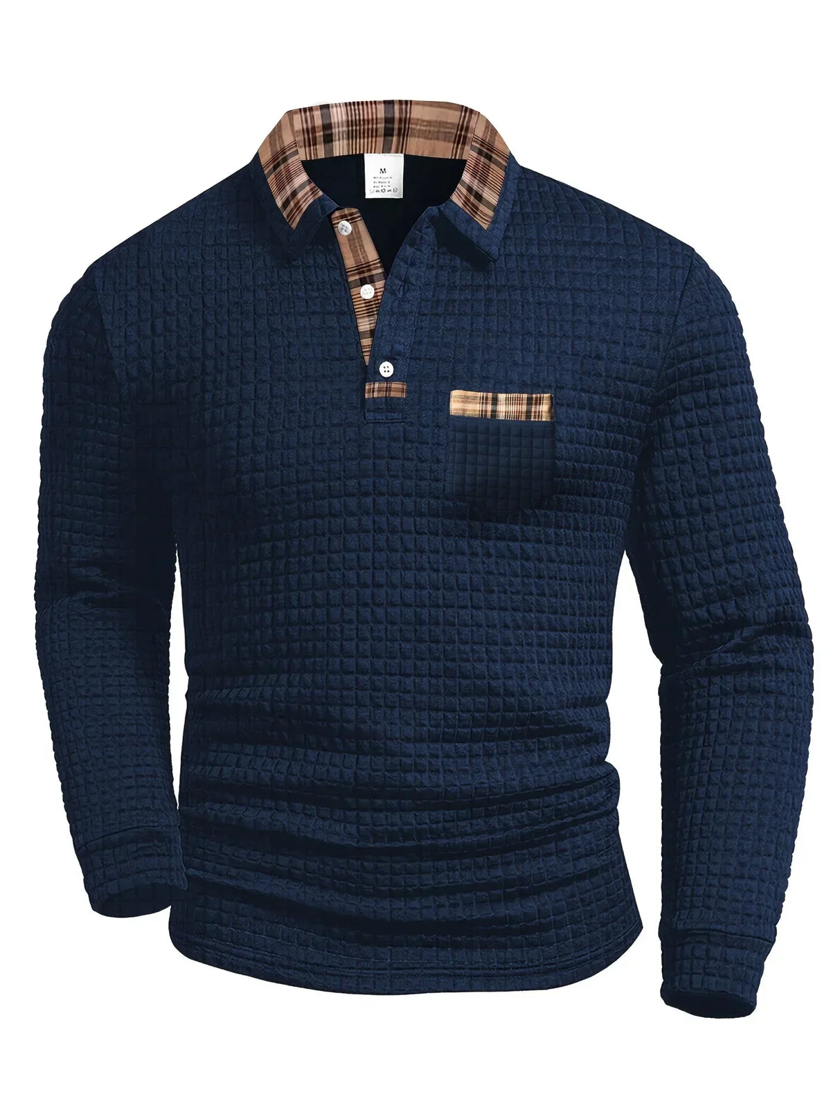 FEDERICO™ | Polo a maniche lunghe a quadri fini