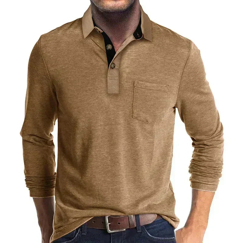 FEDERICO™ | Polo a maniche lunghe con tasca