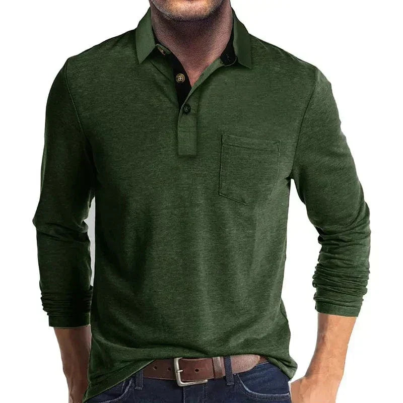 FEDERICO™ | Polo a maniche lunghe con tasca