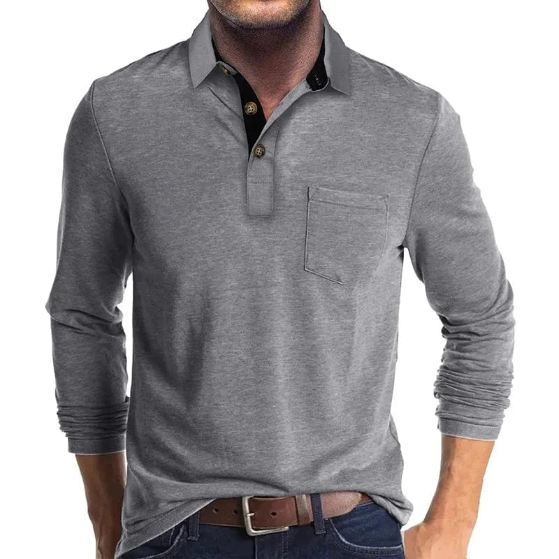 FEDERICO™ | Polo a maniche lunghe con tasca