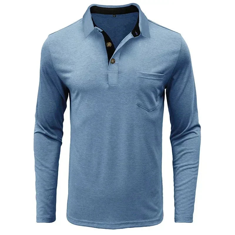 FEDERICO™ | Polo a maniche lunghe con tasca
