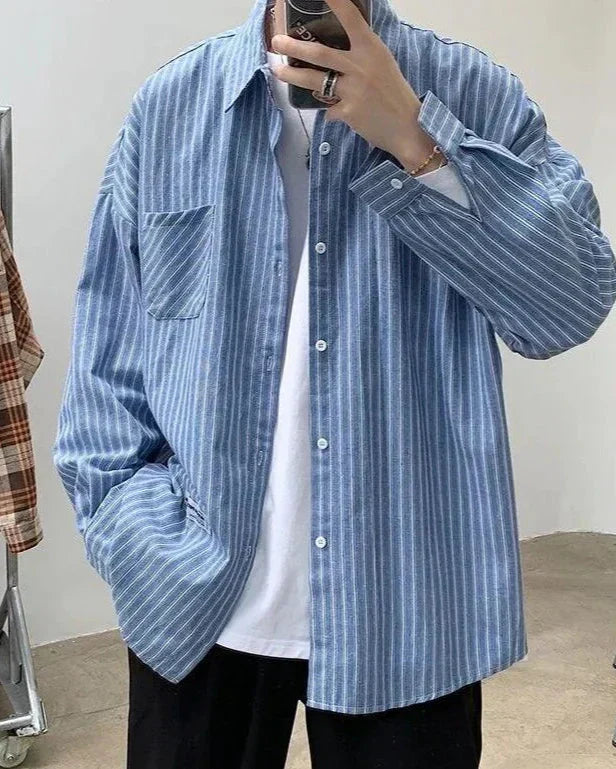 FEDERICO™ | CAMICIA OVERSIZE A RIGHE