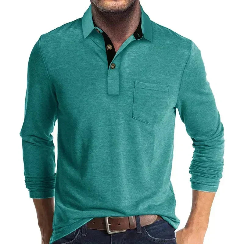 FEDERICO™ | Polo a maniche lunghe con tasca