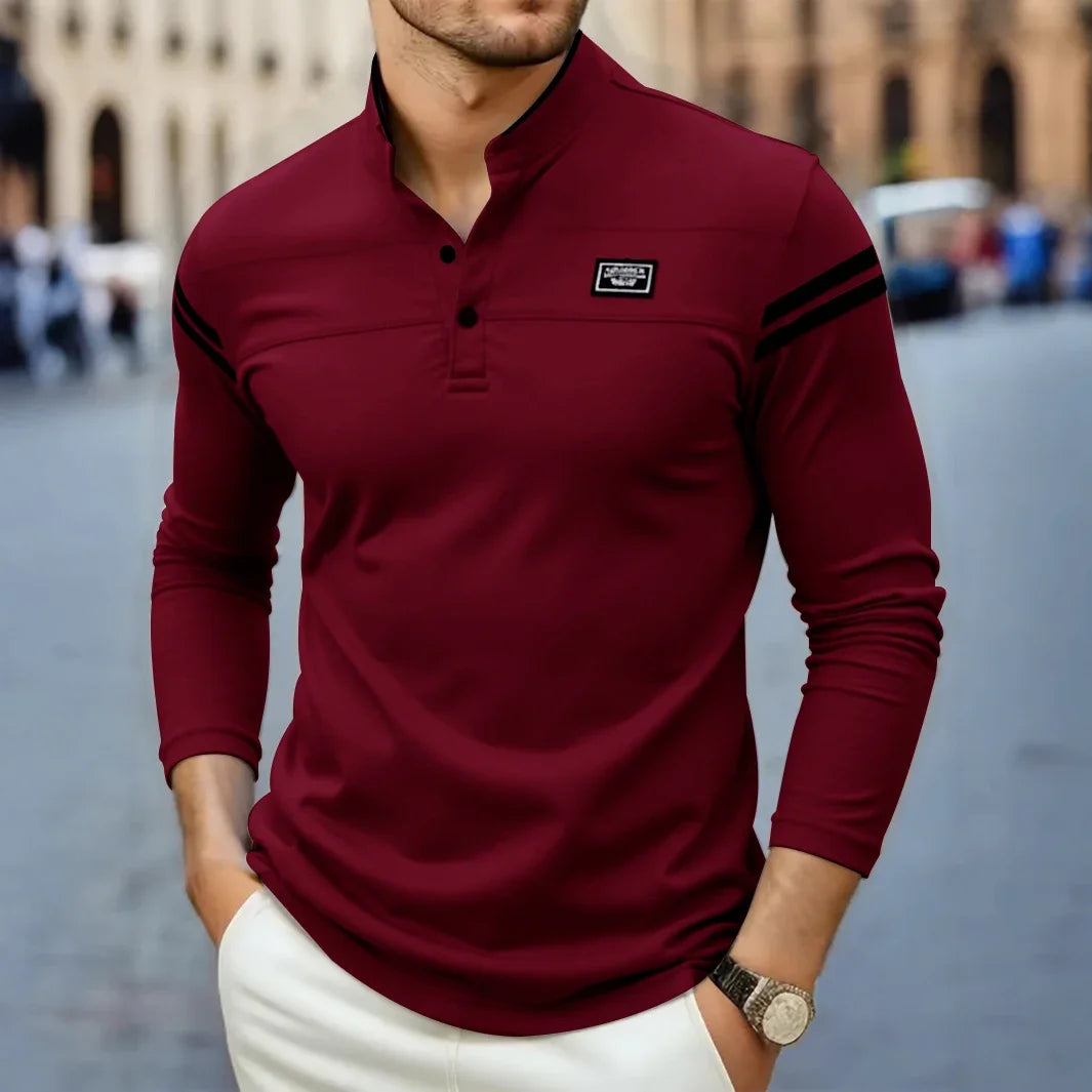 FEDERICO™ | Maglietta Henley a maniche lunghe