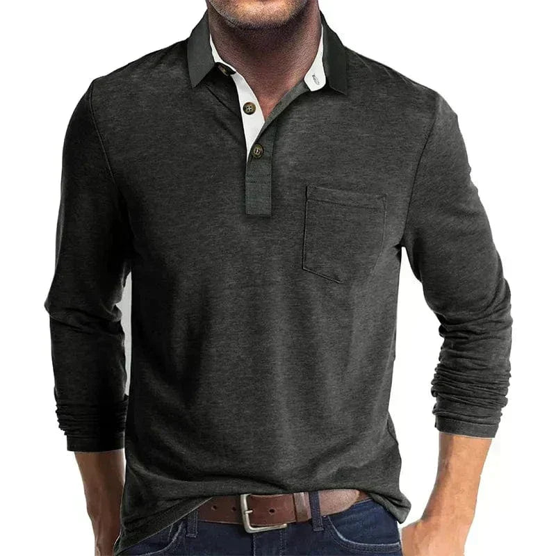 FEDERICO™ | Polo a maniche lunghe con tasca