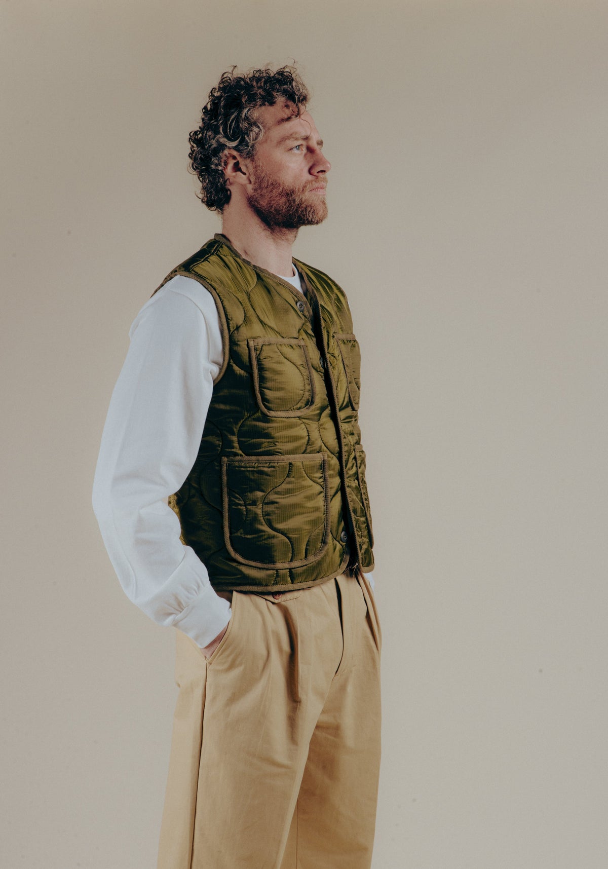 FEDERICO™ | Gilet Liner - Verde militare