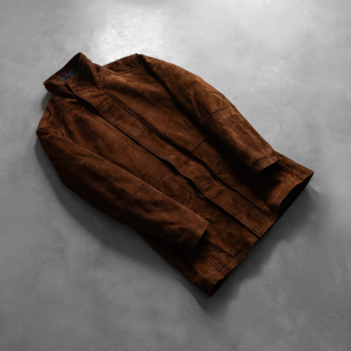 FEDERICO™ | Giacca camoscio uomo – pelle di capra, fodera in ecopelliccia
