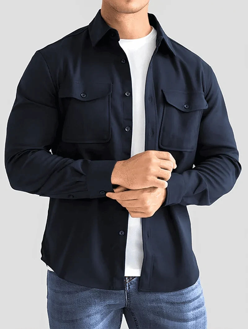 FEDERICO™ | Sovracamicia Simon - Blu navy