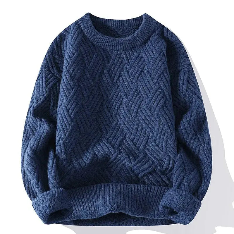FEDERICO™ | Maglione uomo girocollo a fantasia – maglia testurizzata