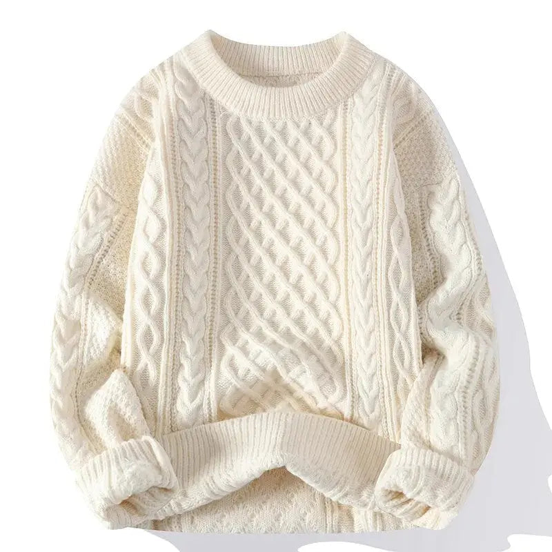 FEDERICO™ | Maglione uomo girocollo a fantasia – maglia testurizzata