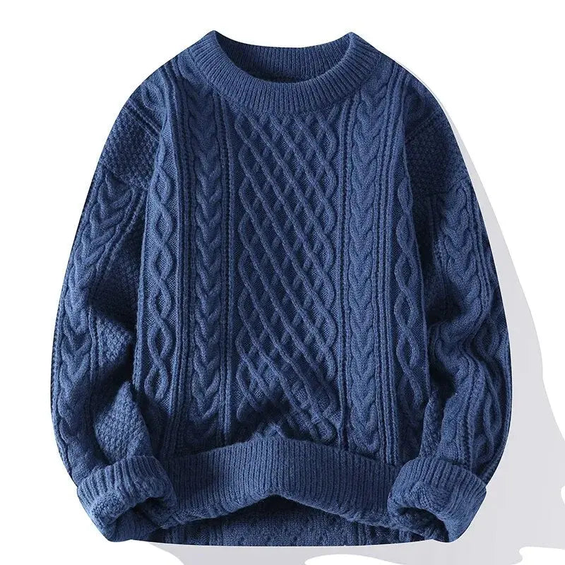 FEDERICO™ | Maglione uomo girocollo a fantasia – maglia testurizzata