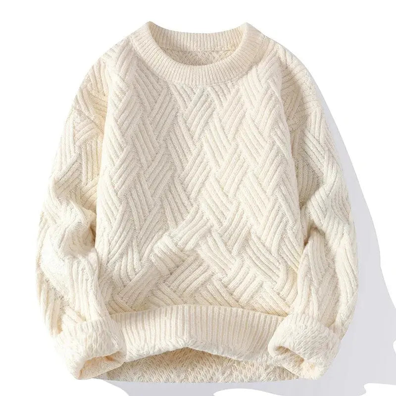FEDERICO™ | Maglione uomo girocollo a fantasia – maglia testurizzata