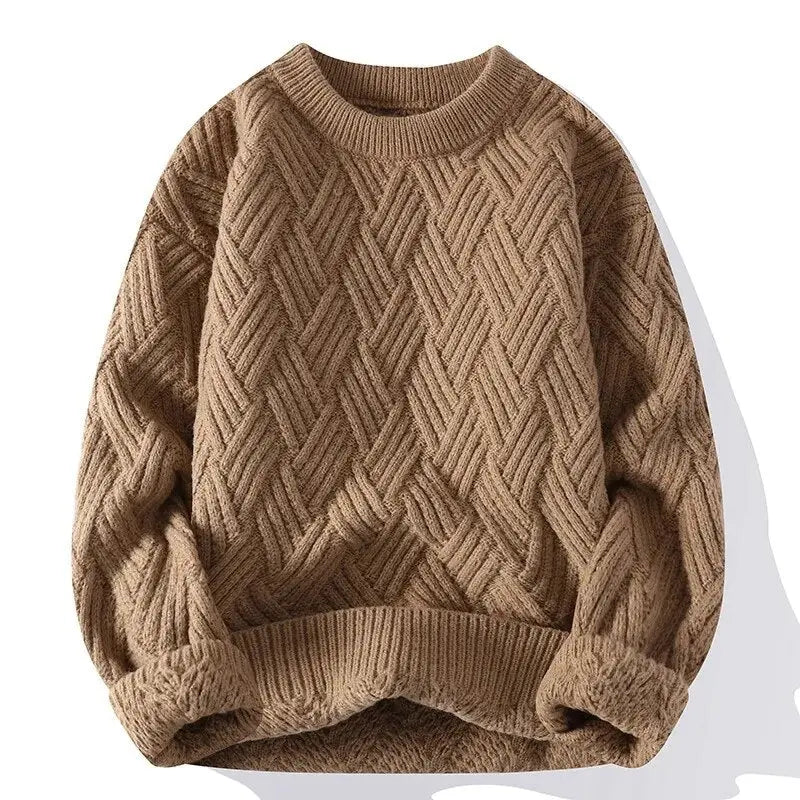 FEDERICO™ | Maglione uomo girocollo a fantasia – maglia testurizzata
