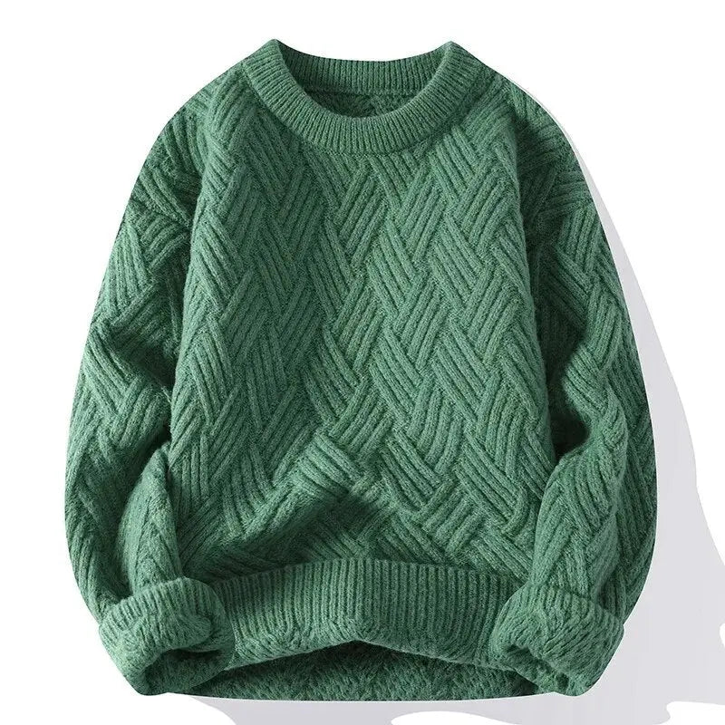 FEDERICO™ | Maglione uomo girocollo a fantasia – maglia testurizzata