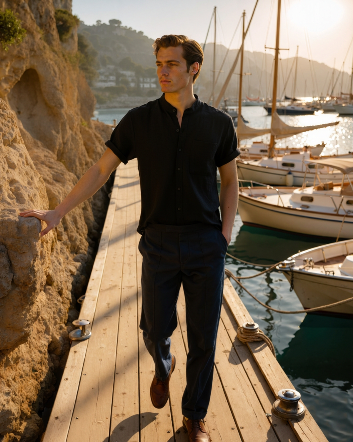FEDERICO™ | Camicia con colletto mandarino