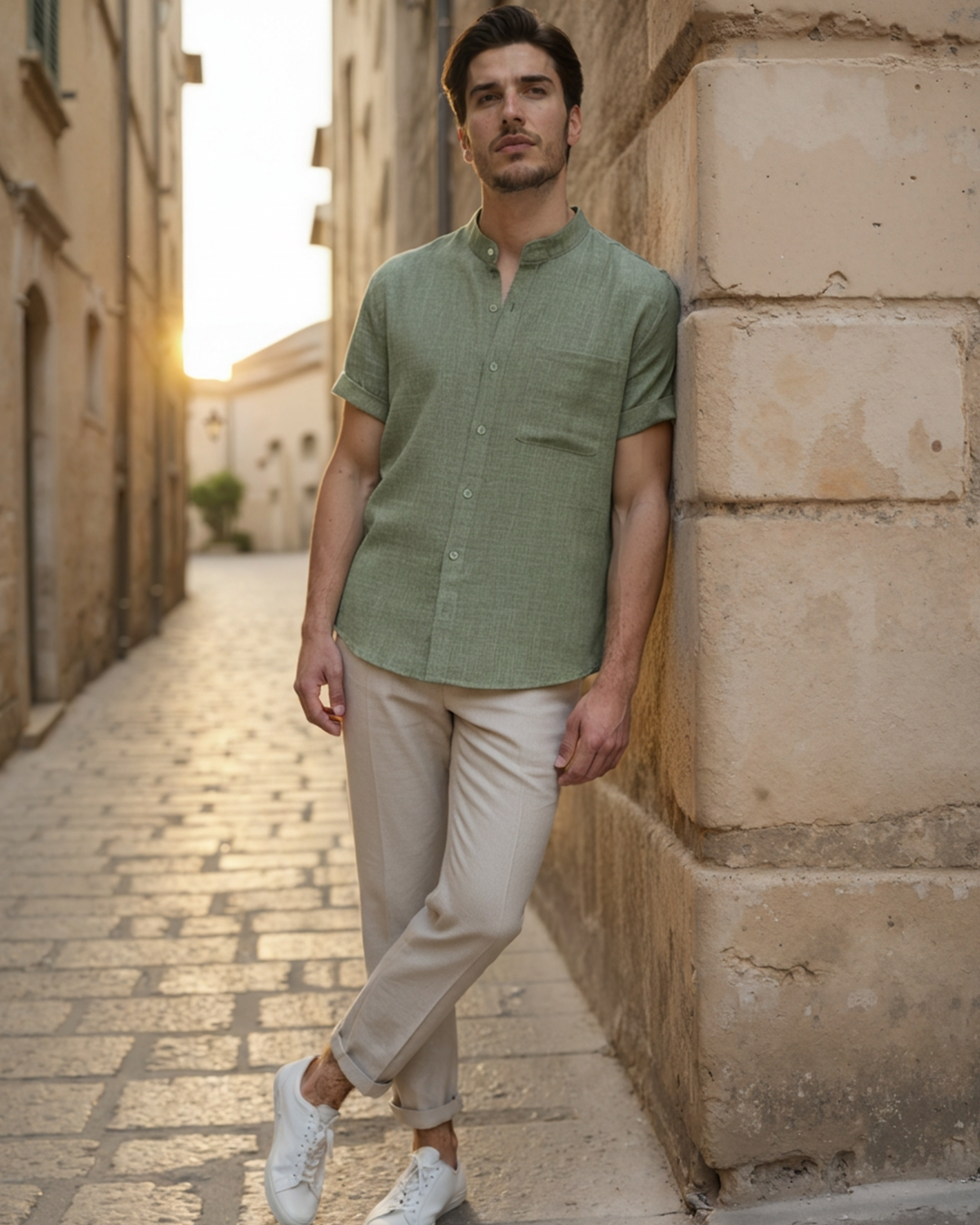 FEDERICO™ | Camicia con colletto mandarino