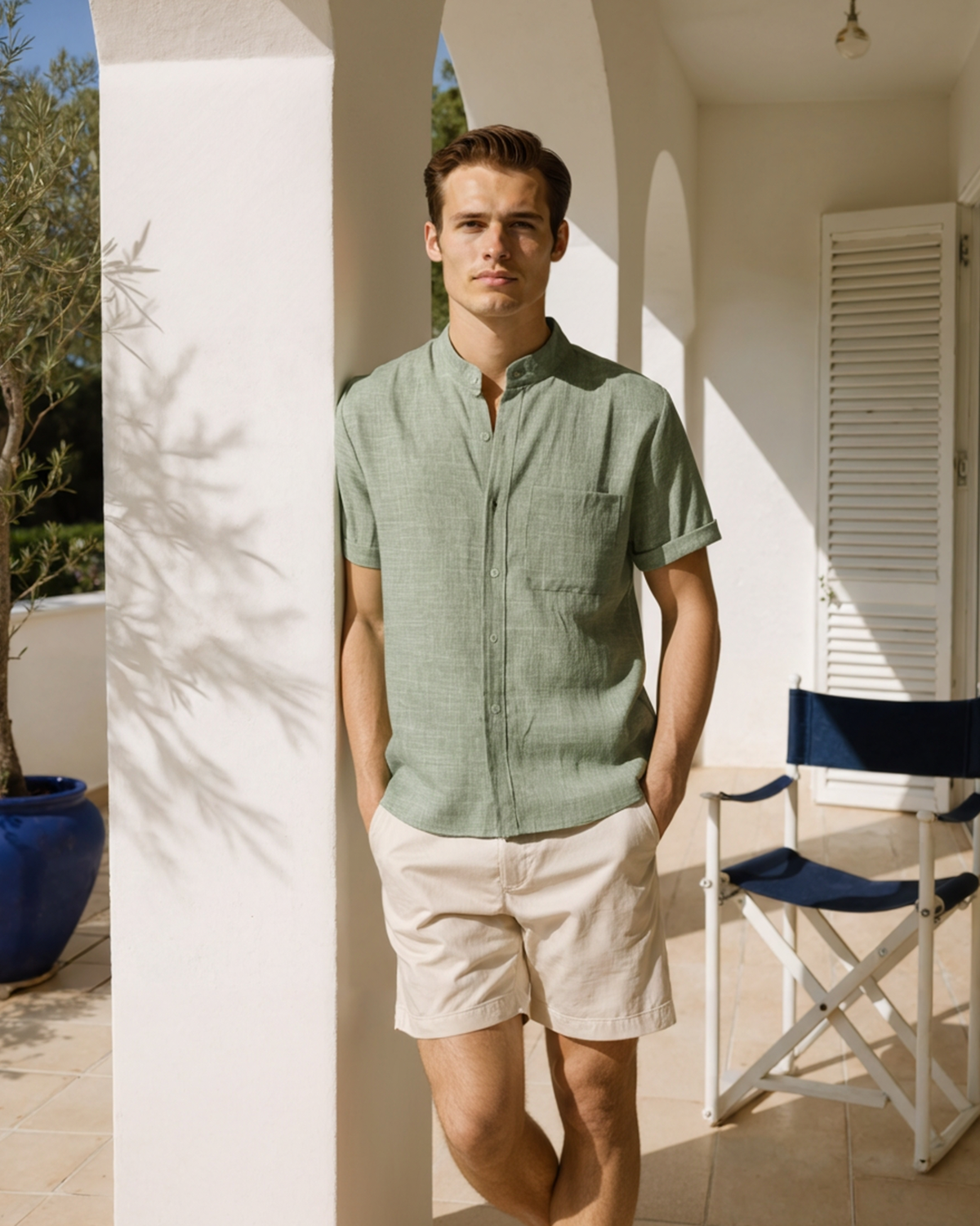 FEDERICO™ | Camicia con colletto mandarino