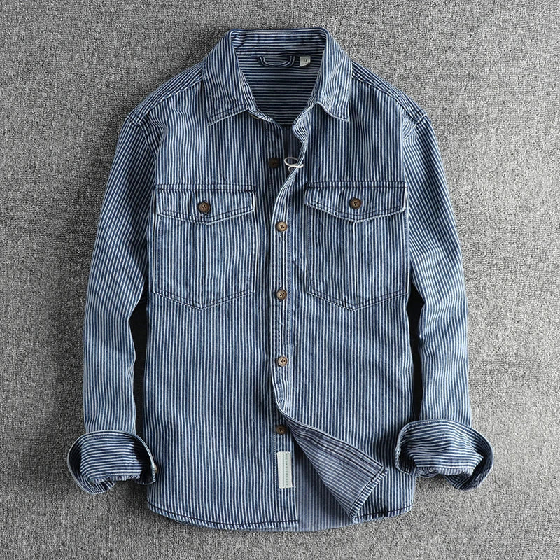 FEDERICO™ | Camicia da uomo in denim a righe