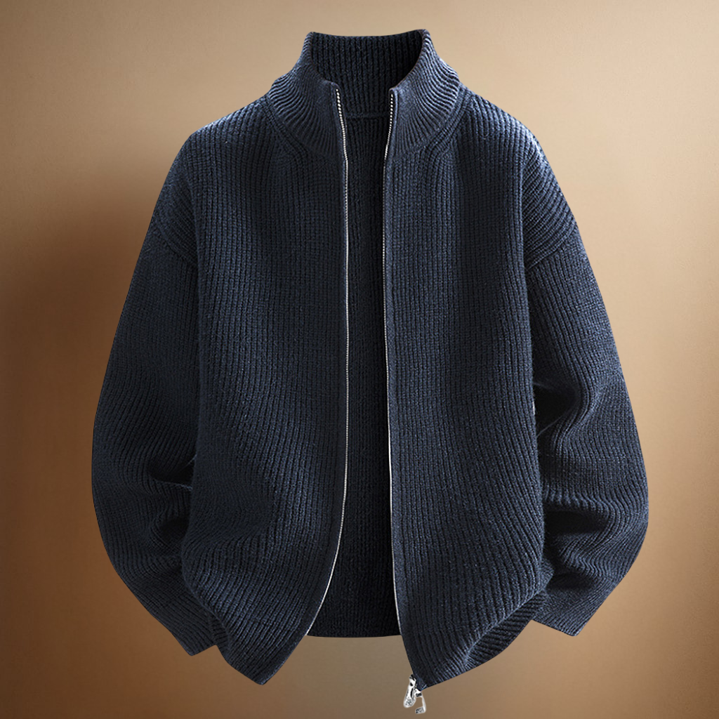 FEDERICO™ | Maglione a coste con collo con zip