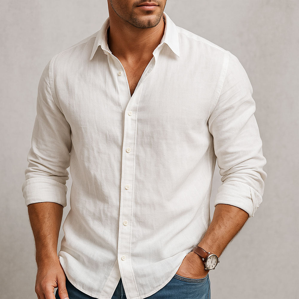 FEDERICO™ | Camicia leggera in misto cotone e lino