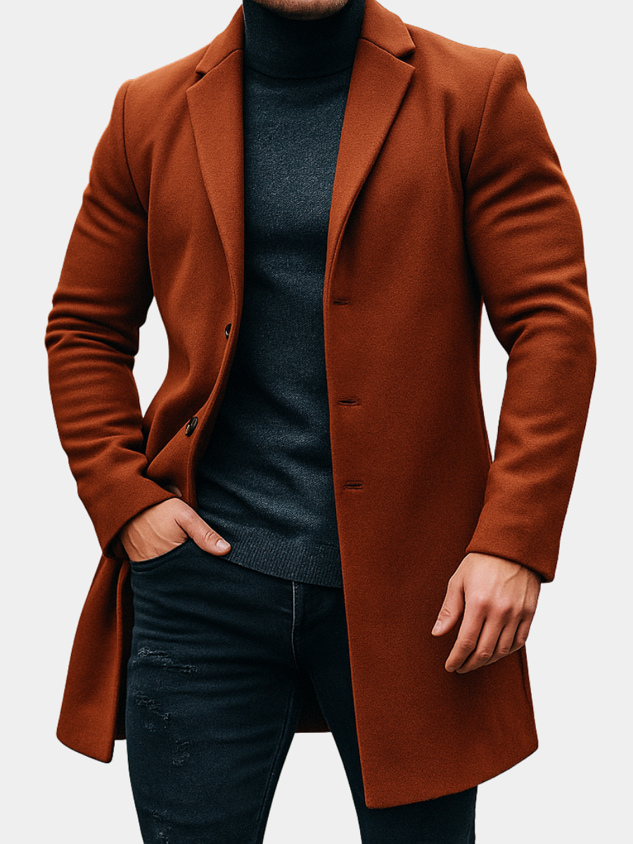 FEDERICO™ | Cappotto trench in lana da uomo