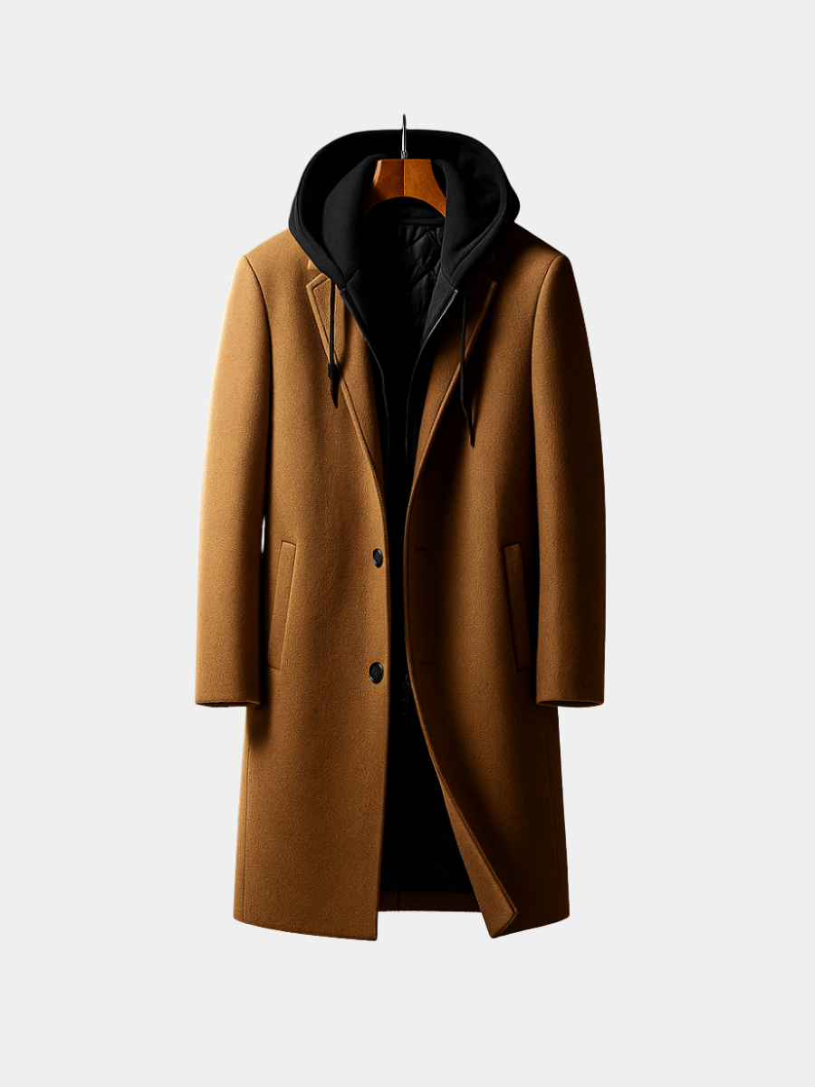 FEDERICO™ | Cappotto da uomo in lana con cappuccio