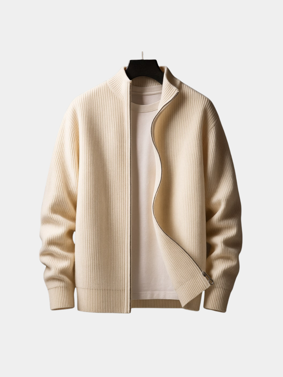 FEDERICO™ | Maglione a coste con collo con zip