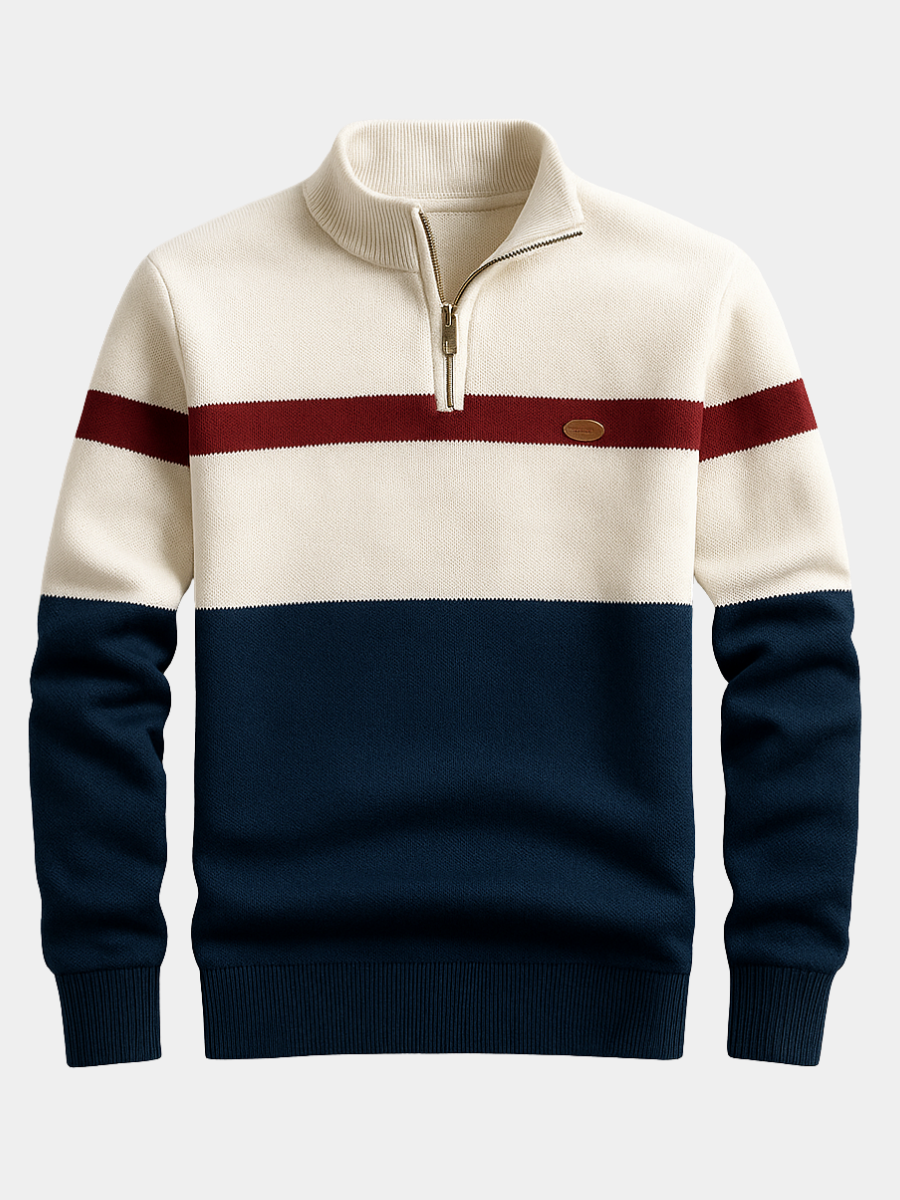 FEDERICO™ | Maglia a maniche lunghe con collo a zip
