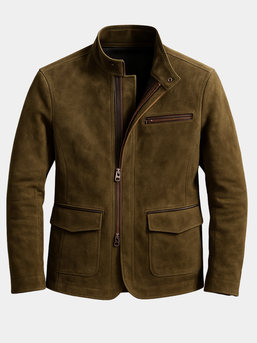 FEDERICO™ | Giacca da uomo in camoscio con zip